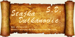 Stajka Dulkanović vizit kartica